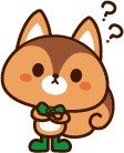考えるリスのイラスト