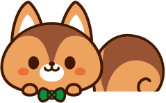 のぞき込むリスのイラスト